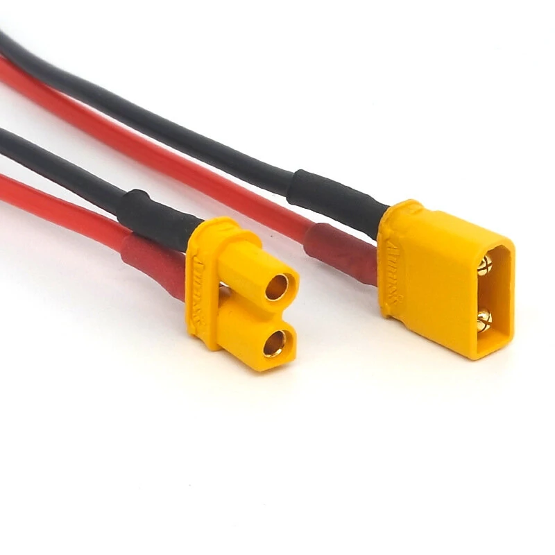AMASS XT30U XT60H XT90H Drone Connectors with Gold-Plated Copper Contact and Soft Silicon Cable for Stable Current Flow Eco-friendly Flame-Retardant Material for Drones Hobby Toys Battery Connections — view 2