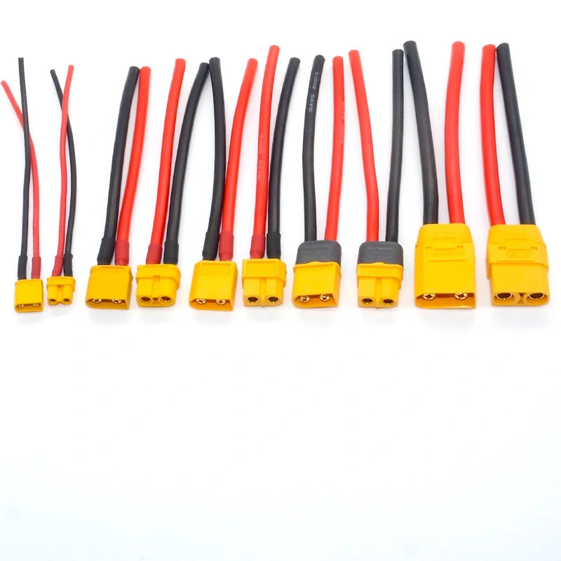 AMASS XT30U XT60H XT90H Drone Connectors with Gold-Plated Copper Contact and Soft Silicon Cable for Stable Current Flow Eco-friendly Flame-Retardant Material for Drones Hobby Toys Battery Connections — view 3