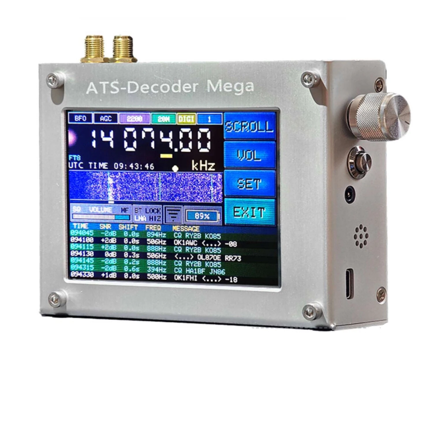 AMNVOLT ATS Decoder Si4732 Full Band Radio Receiver FM AM LW MW SW SSB DSP Receiver with Official H-RADIO 4.2 License Code