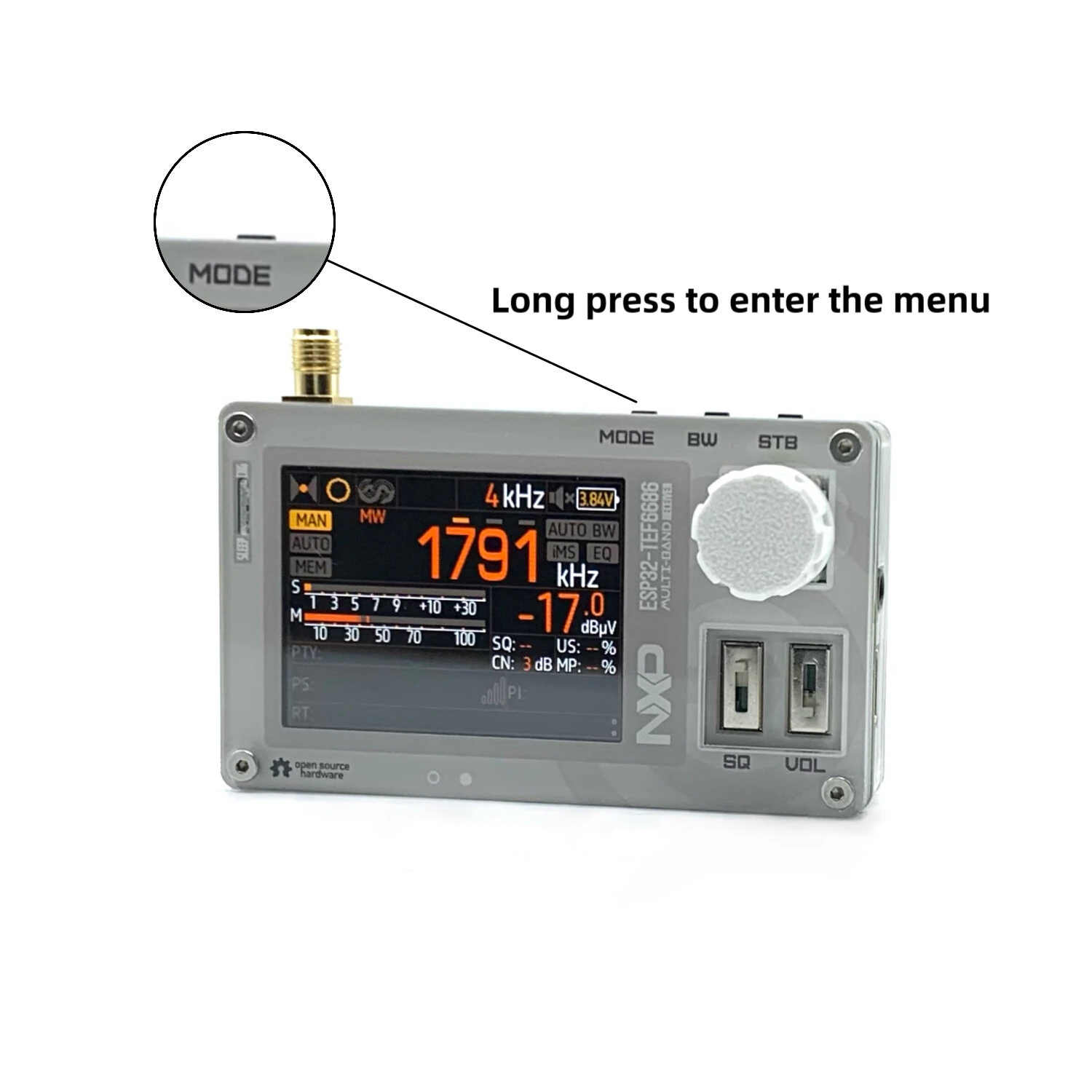 AMNVOLT C3 Mini TEF6686 DSP Radio ESP32 Chip Full Band Radio FM/LW/MW/SW Radio Receiver PE5PVB Open-source — view 5
