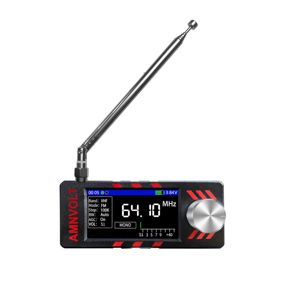 AMNVOLT V3S Mini SI4732 DSP Radio Receiver with Hi-Z Headphone Amplifier Circuit FM AM SSB LSB USB Mode ESP32-S3 Pocket Radio — view 3