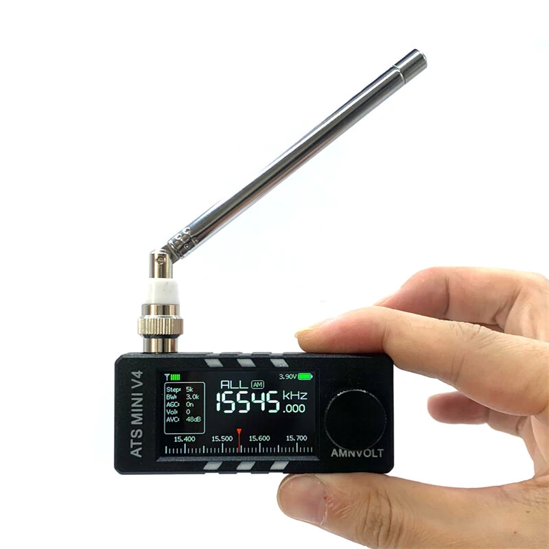 AMNVOLT V4 ATS Mini SI4732 Radio ALL Band DSP Radio FM AM SSB LSB USB Receiver built-in Hi-Z Headphone Amplifier Circuit with Dual Antenna — view 2