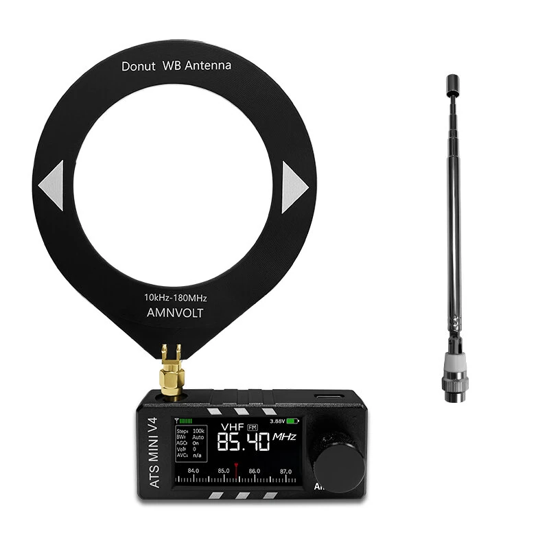 AMNVOLT V4 ATS Mini SI4732 Radio ALL Band DSP Radio FM AM SSB LSB USB Receiver built-in Hi-Z Headphone Amplifier Circuit with Dual Antenna — view 9
