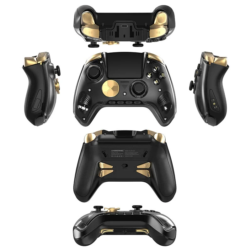 ANBERNIC RG G01 Tri-mode Smart Game Controller with 2.5D Curved Screen Dual Mode Hall Effect Triggers 1000Hz 2100mAh Wireless bluetooth Controller for PC Switch Steam iOS Android — view 4