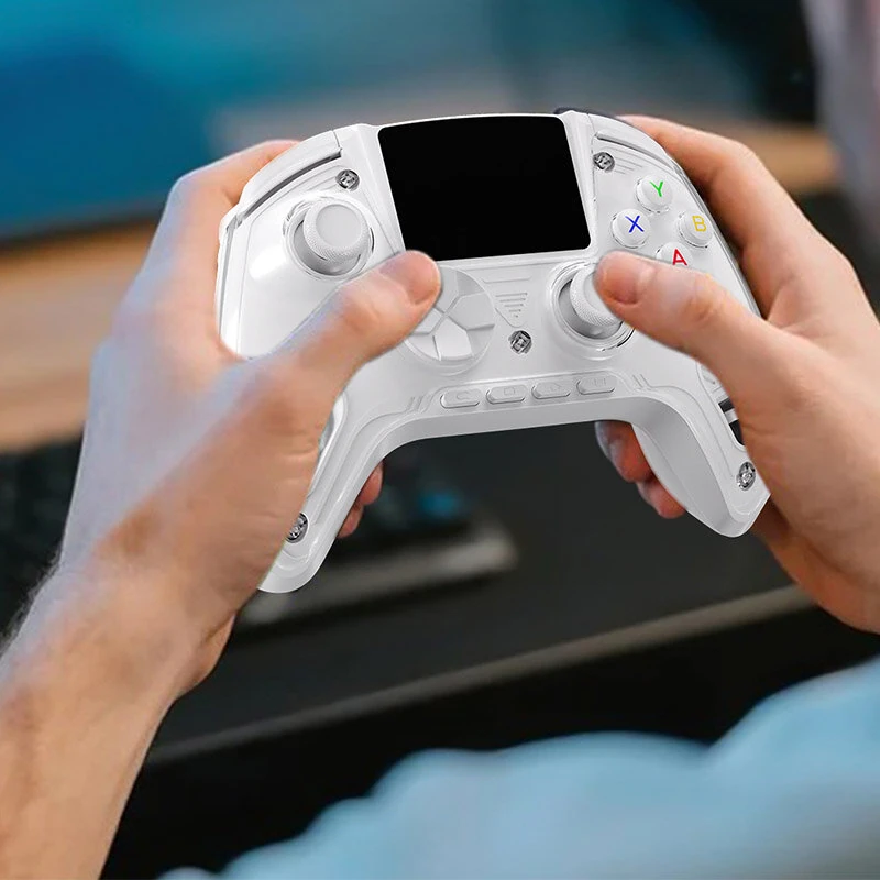 ANBERNIC RG G01 Tri-mode Smart Game Controller with 2.5D Curved Screen Dual Mode Hall Effect Triggers 1000Hz 2100mAh Wireless bluetooth Controller for PC Switch Steam iOS Android — view 8