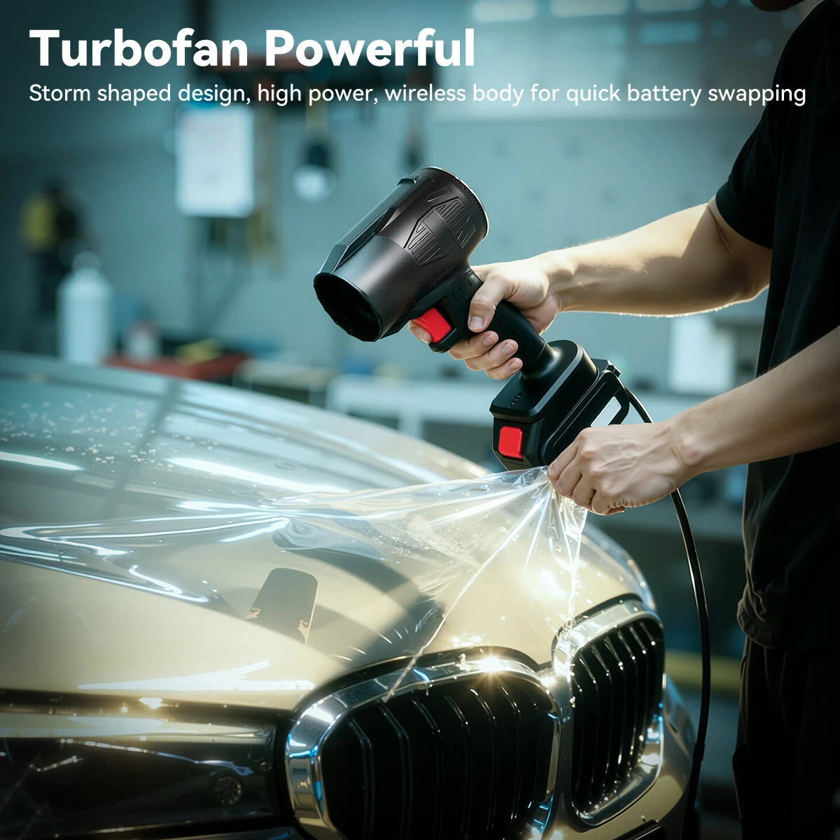 Andeman Cordless Car Maintenance Air Blower 31000RPM 300W 25 m/s Powerful Motor 21V Rechargeable Battery Portable Compact Design Automotive Cleaning Tool — view 9