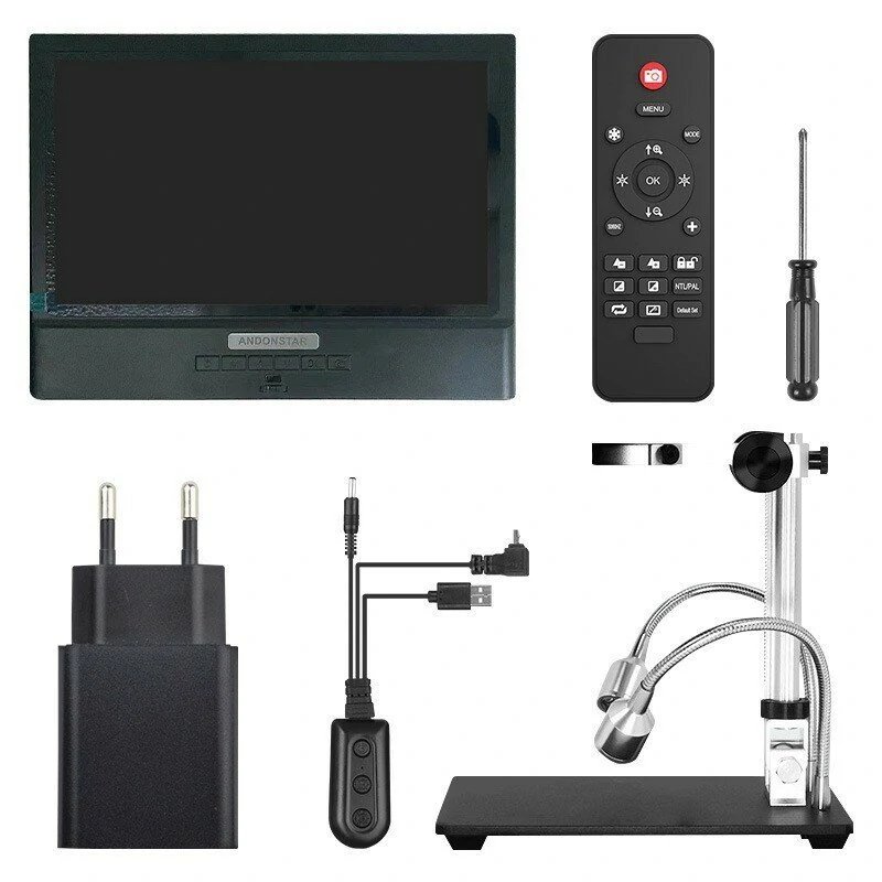 ANDONSTAR 10 Inch Digital Microscope  4X Zoom 1080P LCD Display Magnifier Soldering Microscope with LED — view 8