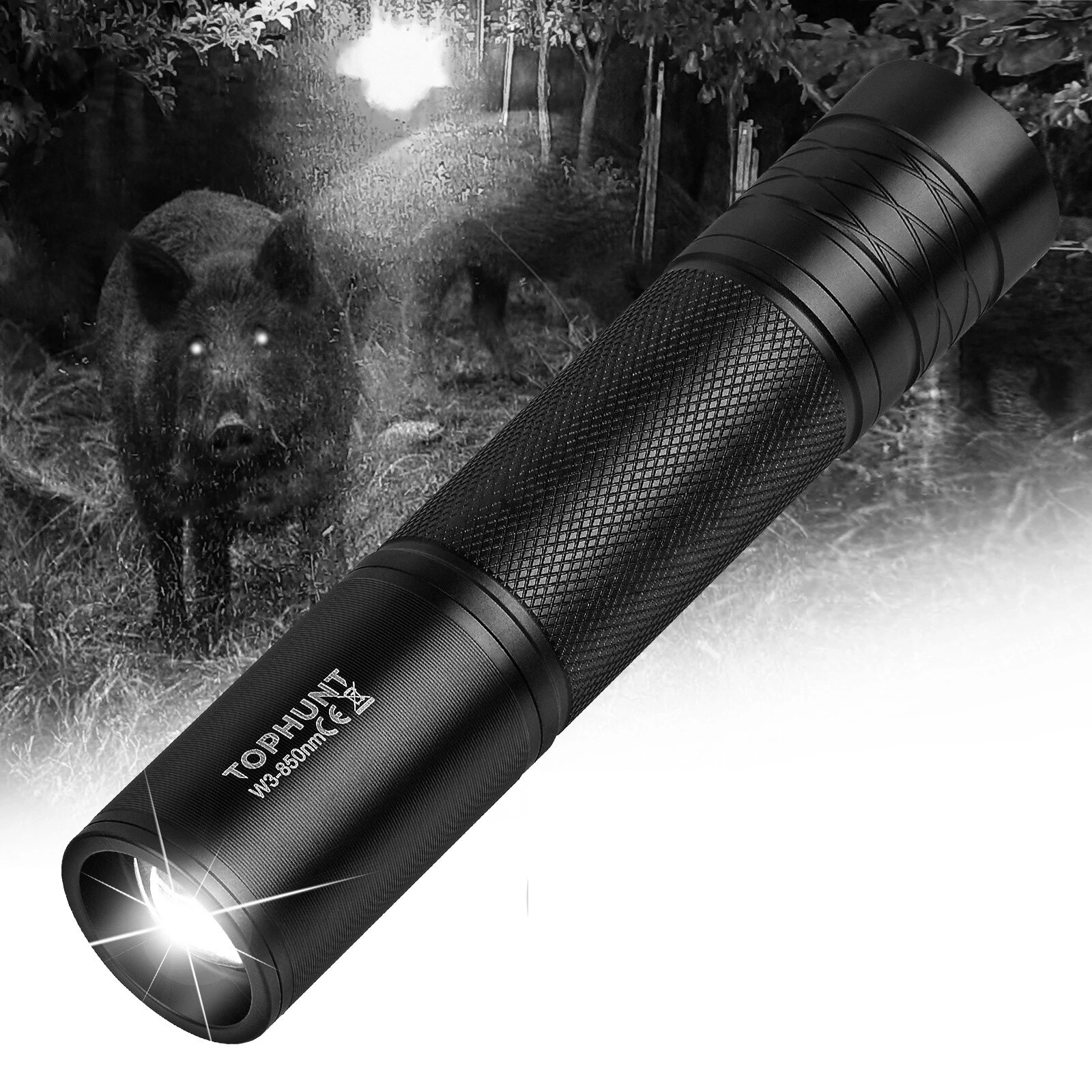 ANEKIM W3 5W LED 850nm 940nm Vcsel Infrared Flashlight IR Torch Zoomable Infrared Illuminator for Night Vision Scope Lights — view 8