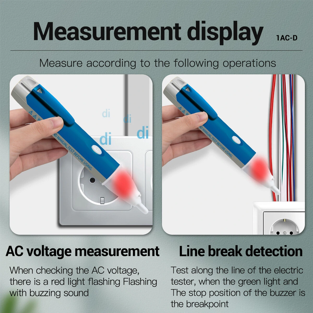 ANENG 1AC-D Non-contact Voltage Test Pen Electric Indicator 90-1000V Voltmeter Probe Power Tester — view 8