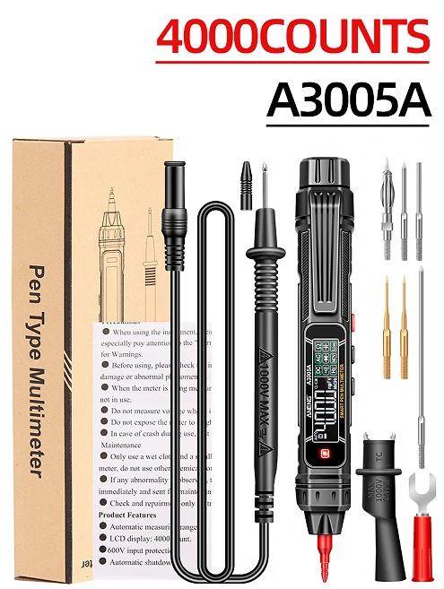 ANENG A3005A A3005APro 4000 Counts Professional Digital Multimeter Pen AC/DC Voltage Hertz Capacitance Resistance Diode Testing Auto Shutdown Essential Tool for Precision Electrical Measurements — view 10