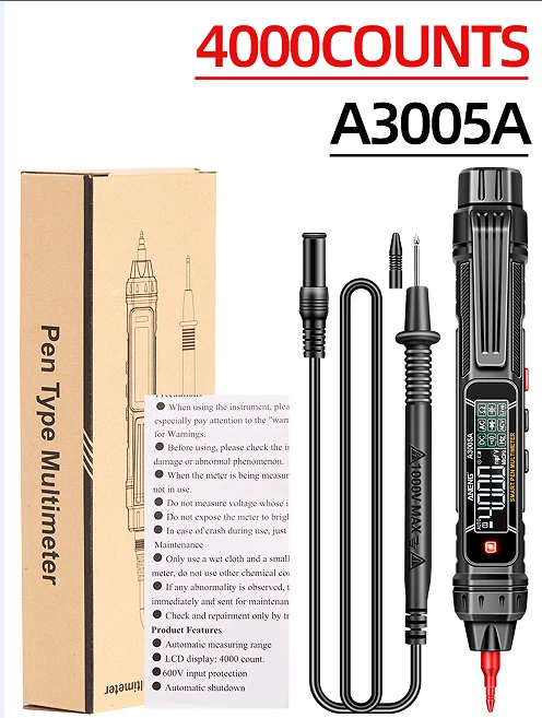 ANENG A3005A A3005APro 4000 Counts Professional Digital Multimeter Pen AC/DC Voltage Hertz Capacitance Resistance Diode Testing Auto Shutdown Essential Tool for Precision Electrical Measurements — view 11