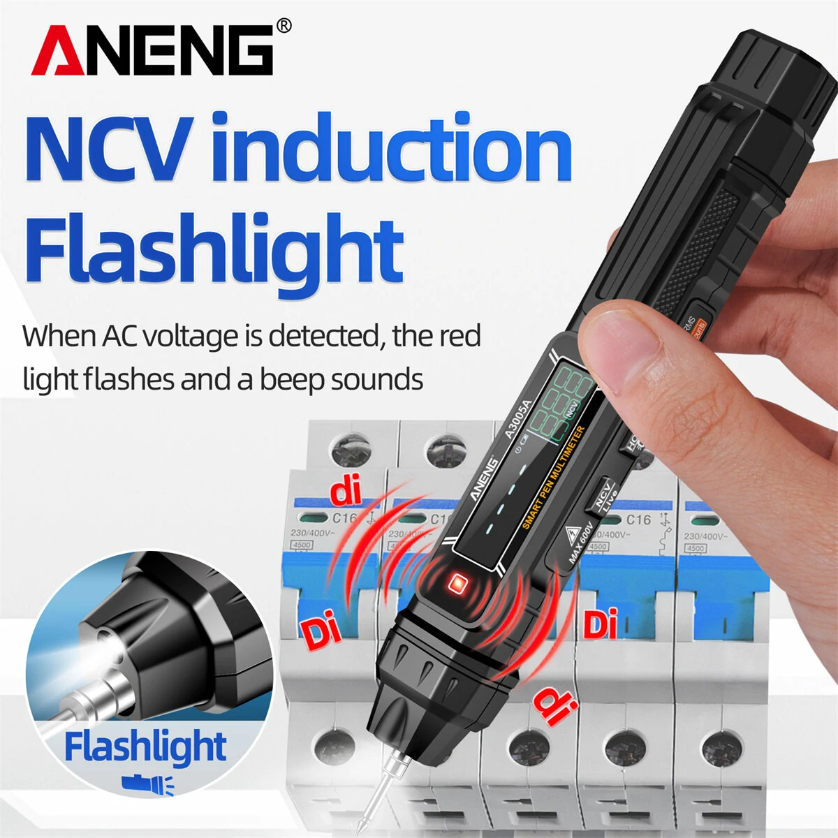 ANENG A3005A A3005APro 4000 Counts Professional Digital Multimeter Pen AC/DC Voltage Hertz Capacitance Resistance Diode Testing Auto Shutdown Essential Tool for Precision Electrical Measurements — view 6