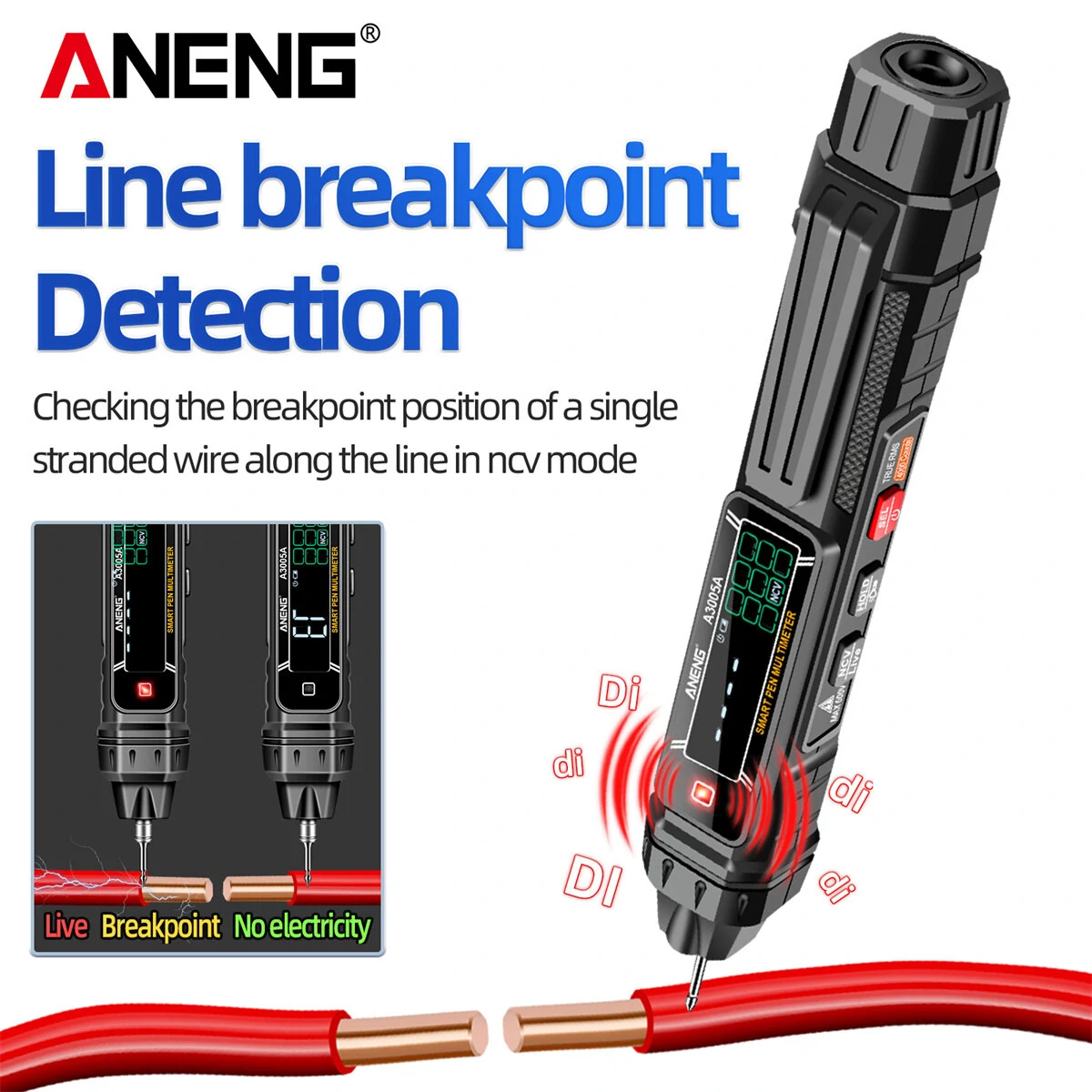 ANENG A3005A A3005APro 4000 Counts Professional Digital Multimeter Pen AC/DC Voltage Hertz Capacitance Resistance Diode Testing Auto Shutdown Essential Tool for Precision Electrical Measurements — view 7