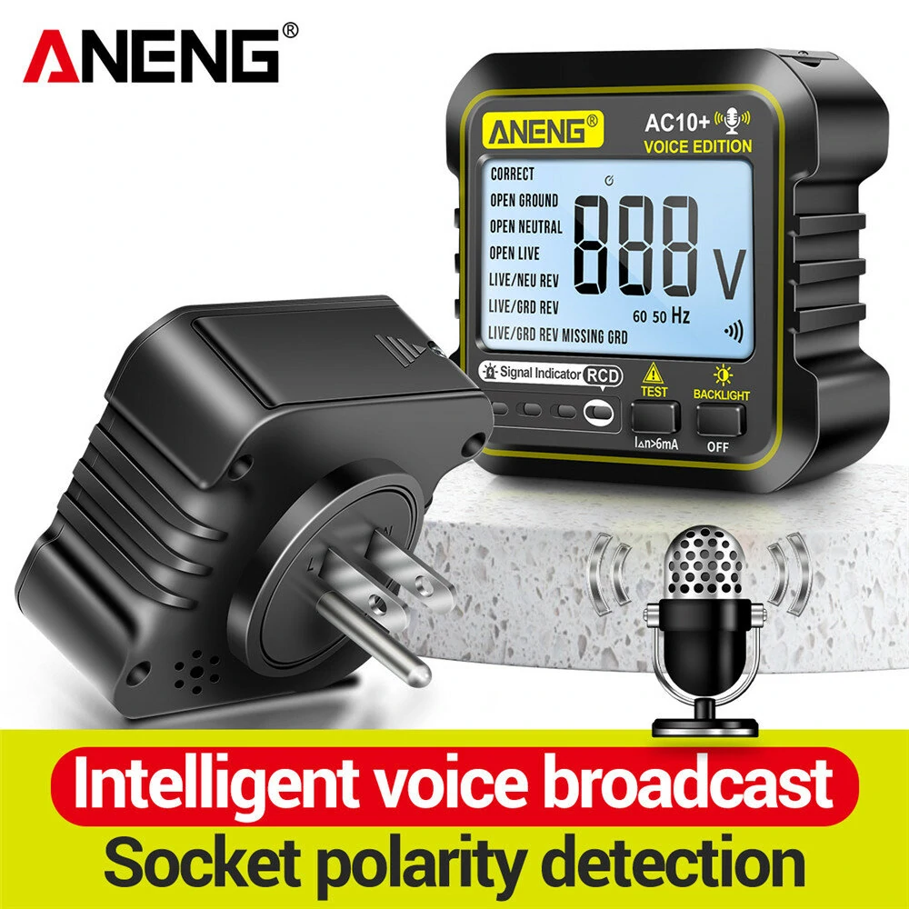 ANENG AC10+ Digital Display Socket with LCD Screen Voice Broadcast Leakage Protection Phase Meter Plug For Reliable Performance- Ideal for Standard Power Outlets — view 7