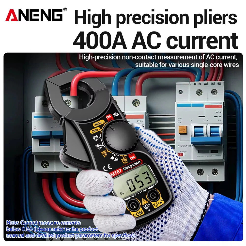 ANENG MT87 Digital Clamp Multimeter 400A AC Current Ammeter AC/DC Voltmeter Resistance Capacitance Tester — view 3
