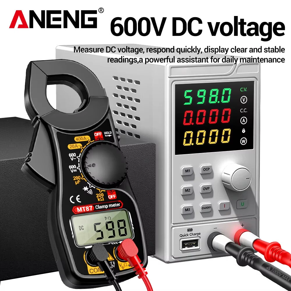 ANENG MT87 Digital Clamp Multimeter 400A AC Current Ammeter AC/DC Voltmeter Resistance Capacitance Tester — view 5