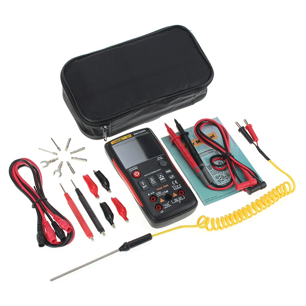 ANENG Q1 9999 Counts True RMS Digital Multimeter AC DC Voltage Current Resistance Capacitance Temperature Tester Auto/Manual Raging with Analog Bar Graph — view 10