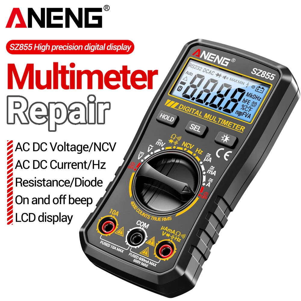 ANENG SZ855 SZ856 Digital Multimeter High-Precision True RMS AC/DC Voltage Current Temperature NCV Non-Contact Voltmeter Ammeter DIY Tester Tool — view 6