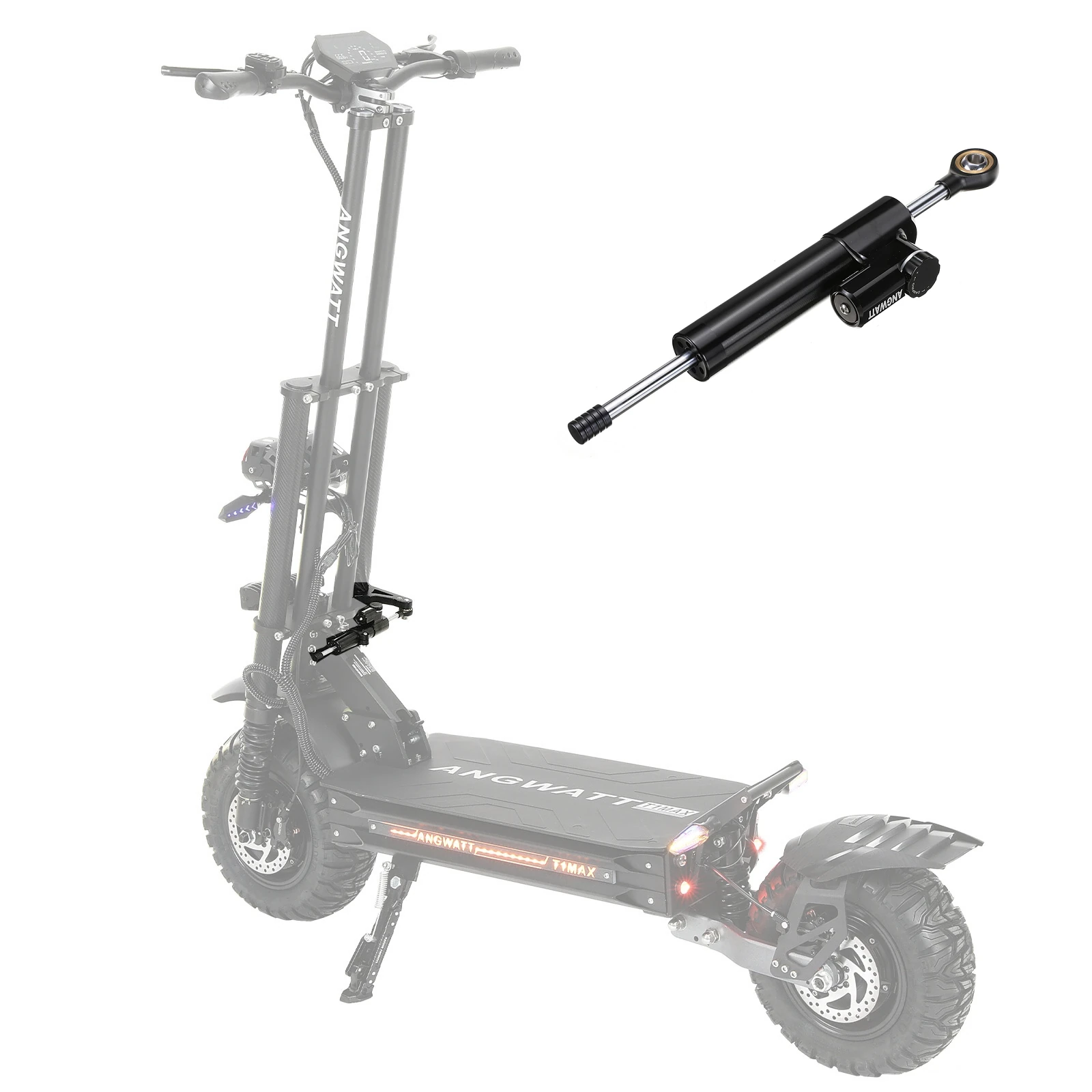 ANGWATT Aluminum Alloy Steering Damper With Damper Bracket Install Auxiliary Bracket For ANGWATT T1 MAX — image 1