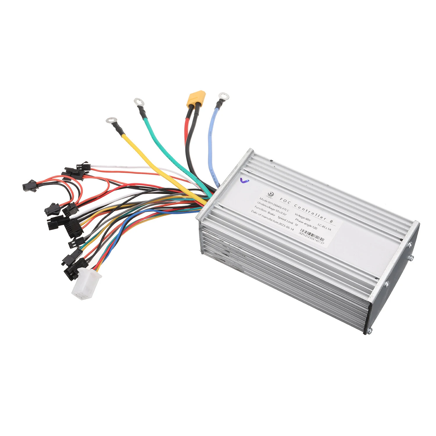 ANGWATT Scooter JingBo 60V 45A FOC Sine Wave Electric Scooter Controller For LAOTIE TI30 ES19 ANGWATT T1 ZERO Halo Knight 60V E-Scooter MS668/TF100 5 Pin Display