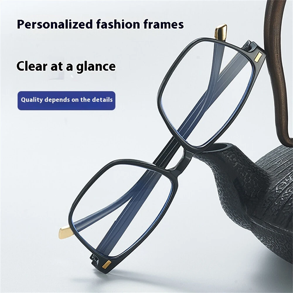 Anti Blue Light Reading Glasses Men Black Full Frame Hyperopia Eyewear High-definition Comfortable Presbyopia Glasses — view 3