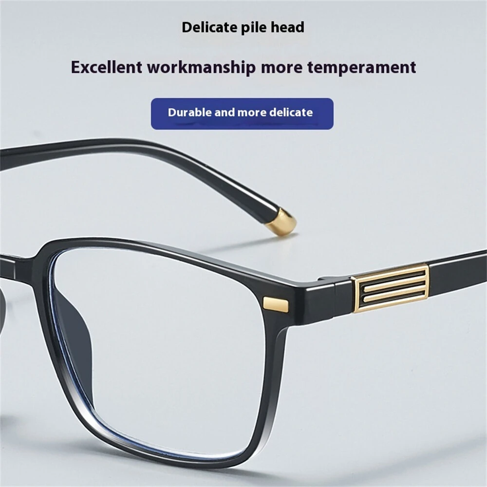 Anti Blue Light Reading Glasses Men Black Full Frame Hyperopia Eyewear High-definition Comfortable Presbyopia Glasses — view 6