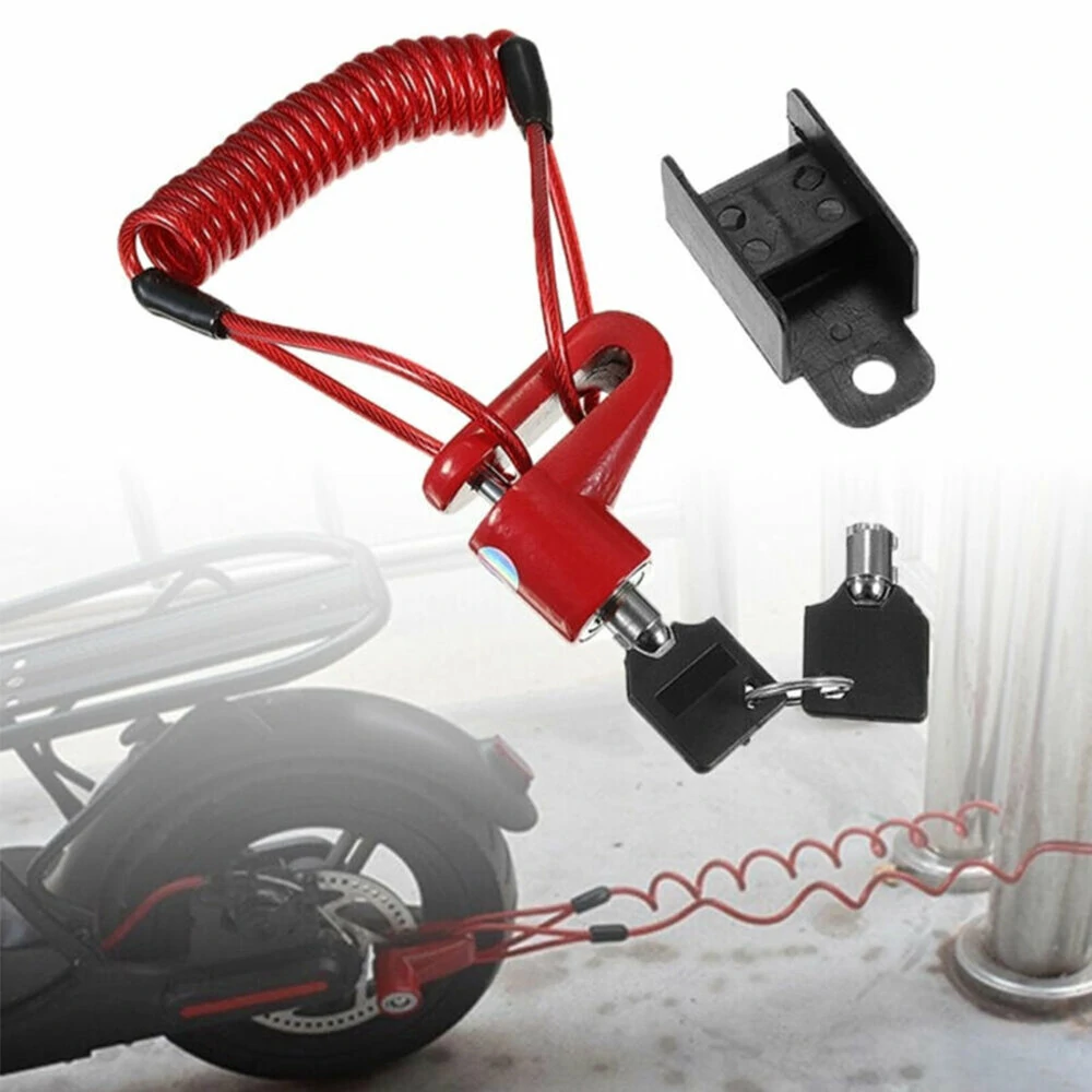 Anti-theft Lock For Electric Scooter Xiaomi Mijia Electric Scooter Electric Bike Disc Brake Lock With Steel Wire Bicycle Mountain Bike Motorcycle Disc lock Safety Theft Protect — view 6