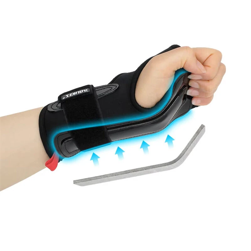 AOLIKES 1 Pair Adjustable Sport Wrist Guards Roller Skating Snowboard Ski Wrist Guards Steel Plate Hand Support Brace Gloves Protective Gear Sports Safety Protector — view 5