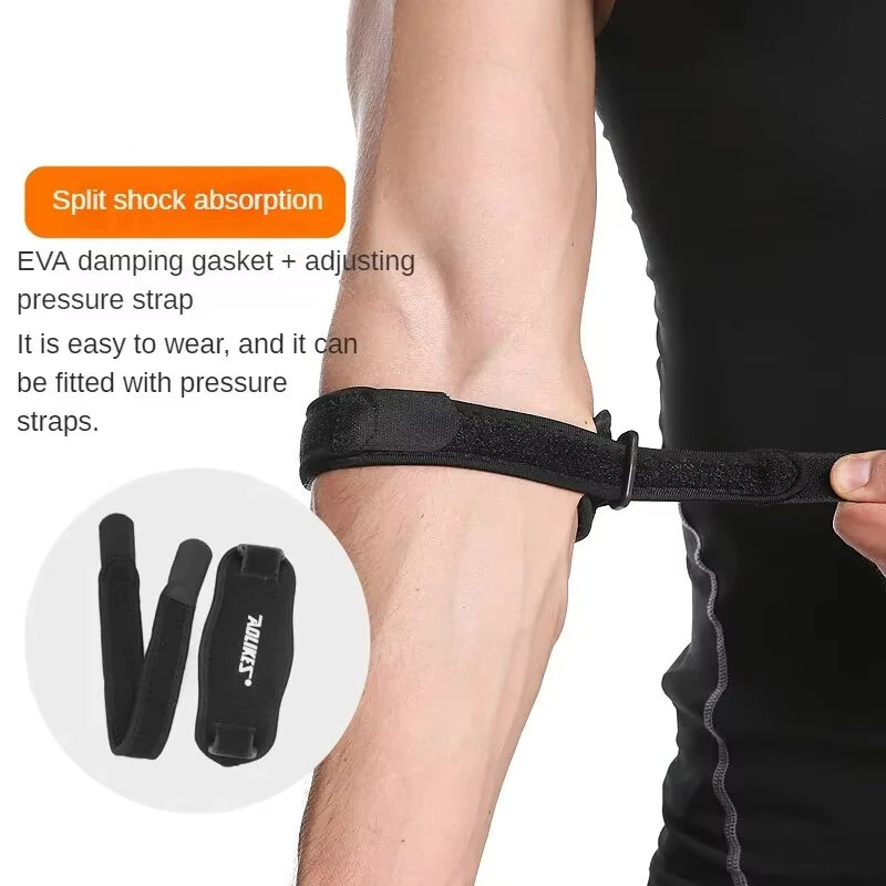 AOLIKES 1PCS Adjustable Basketball Tennis Golf Elbow Support Golfer's Strap Elbow Hand Protective Pads Lateral Pain Syndrome Epicondylitis Brace for Muscle Strength — view 2