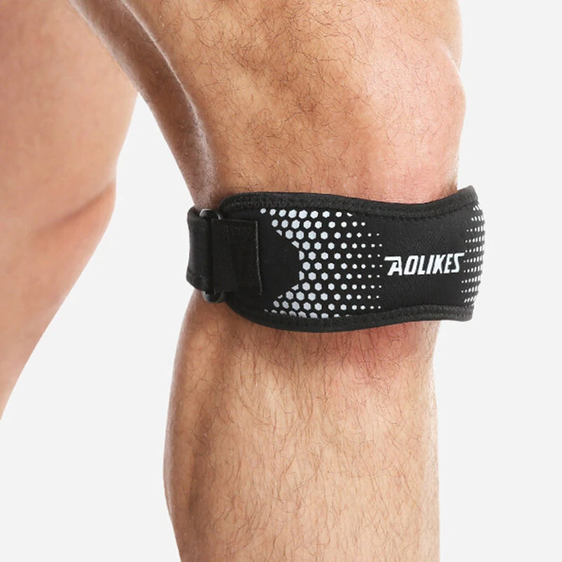 AOLIKES 1PCS Adjustable Knee Pad Knee Pain Relief Patella Stabilizer Support for Hiking Football Basketball Running Sport — view 3