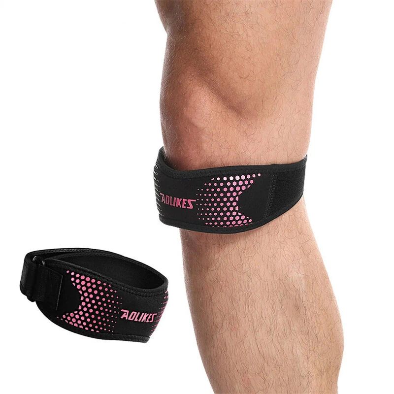 AOLIKES 1PCS Adjustable Knee Pad Knee Pain Relief Patella Stabilizer Support for Hiking Football Basketball Running Sport — view 6