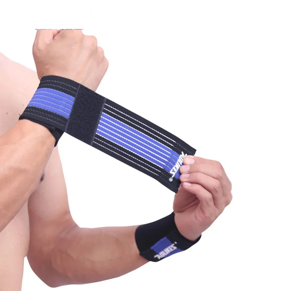 AOLIKES 1PCS Cotton Elastic Bandage Wrist Band Anti-slip Breathable Hand Protection for Weightlifting Ball Games Sports — view 8