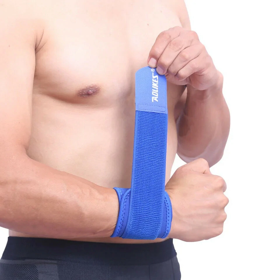 AOLIKES 1PCS Protective Hand Support Highly Elastic Adjustable Wrist Straps for Outdoors Basketball Tennis Strength Enhanced — view 4