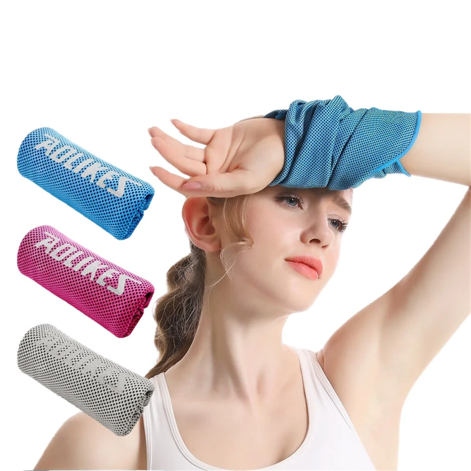 AOLIKES Cooling Sports Towel Protector Wrist Quick Dry Cooling Yoga Sweat Wipe Ice Fitness Outdoor Portable Sweat Absorber