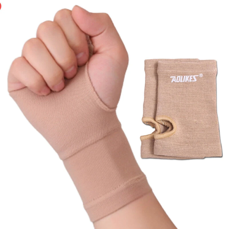 Aolikes Sports Wrist Protection Breathable Knitted Fabric Breathable Sleeve Palm Support Wrist Support Brace — view 3