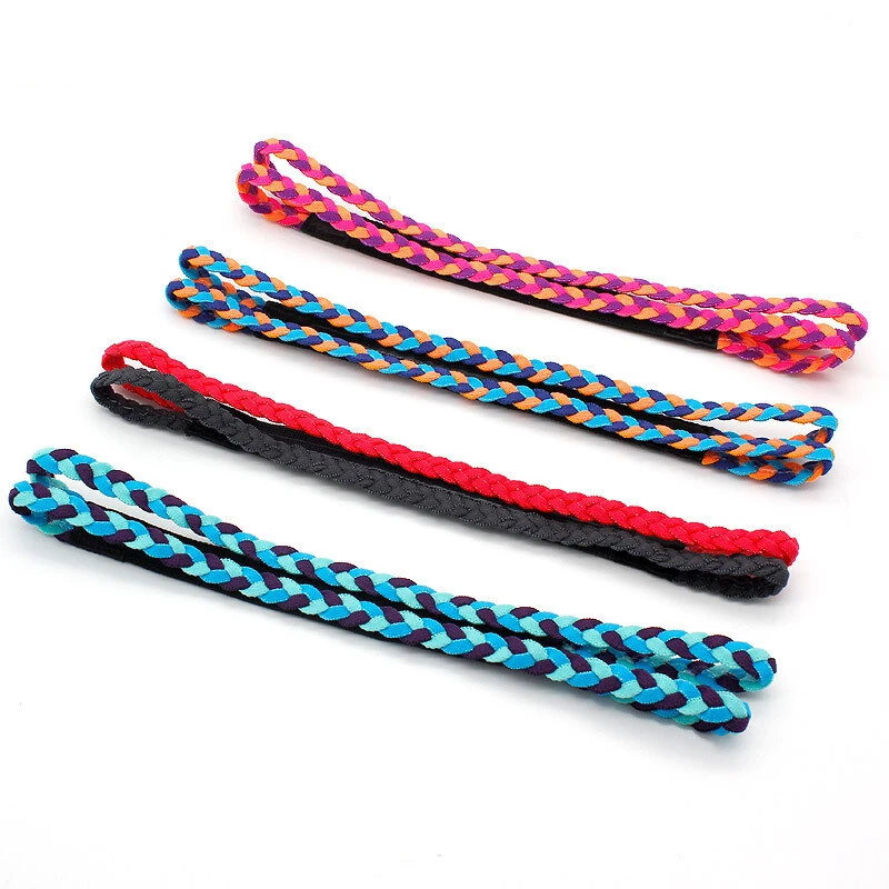 AOLIKES Weave Elastic Yoga Sweatband For Women Men Running Hair Bands Fitness Sweat Bands Sport Silicone antiskid Headband — view 6