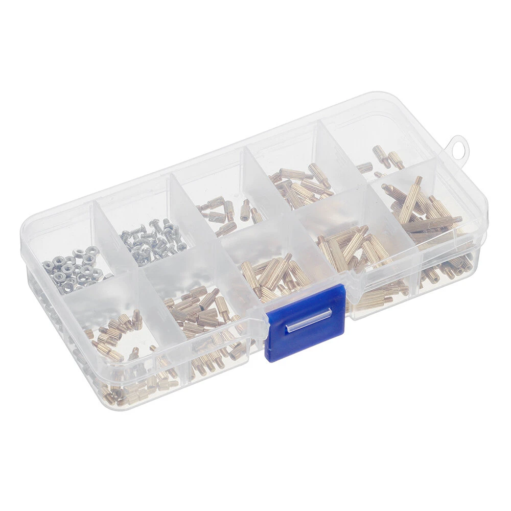 AOQDQDQD® 260Pcs M2 PCB Threaded Brass Male Female Standoff Spacer Board Hex Sc — view 3