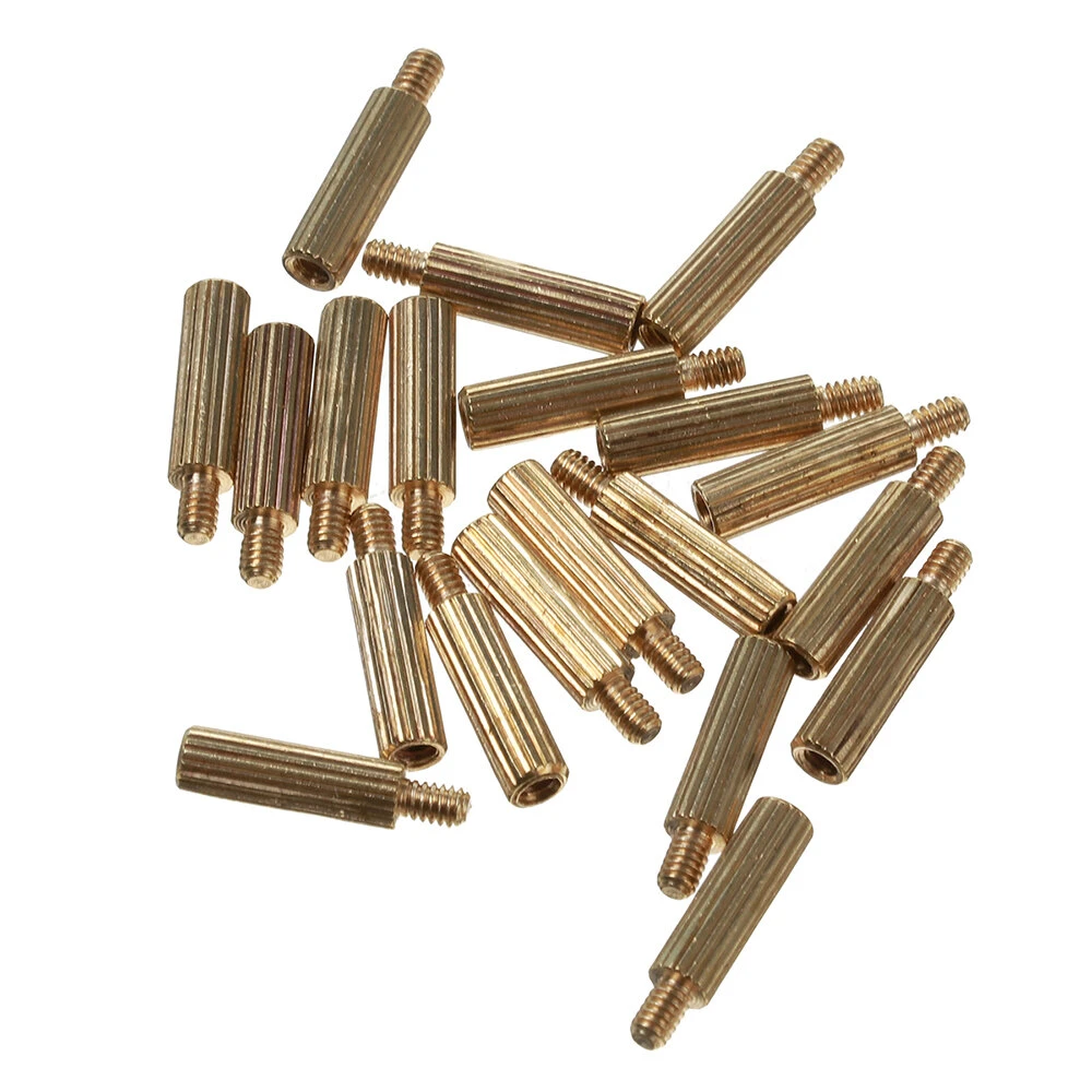 AOQDQDQD® 260Pcs M2 PCB Threaded Brass Male Female Standoff Spacer Board Hex Sc — view 6