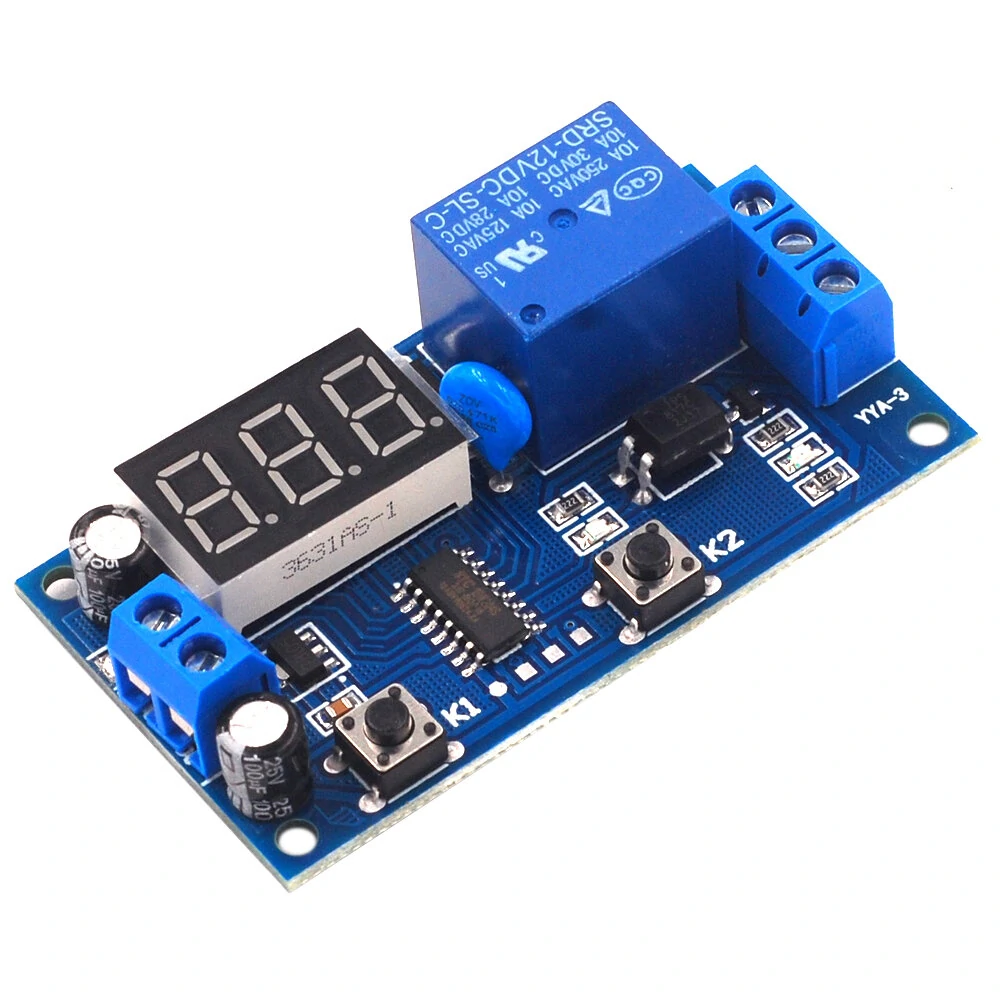 AOQDQDQD 5V/12V Time Control Switch with Intermittent Infinite Loop Countdown and Timing Relay Module — view 2