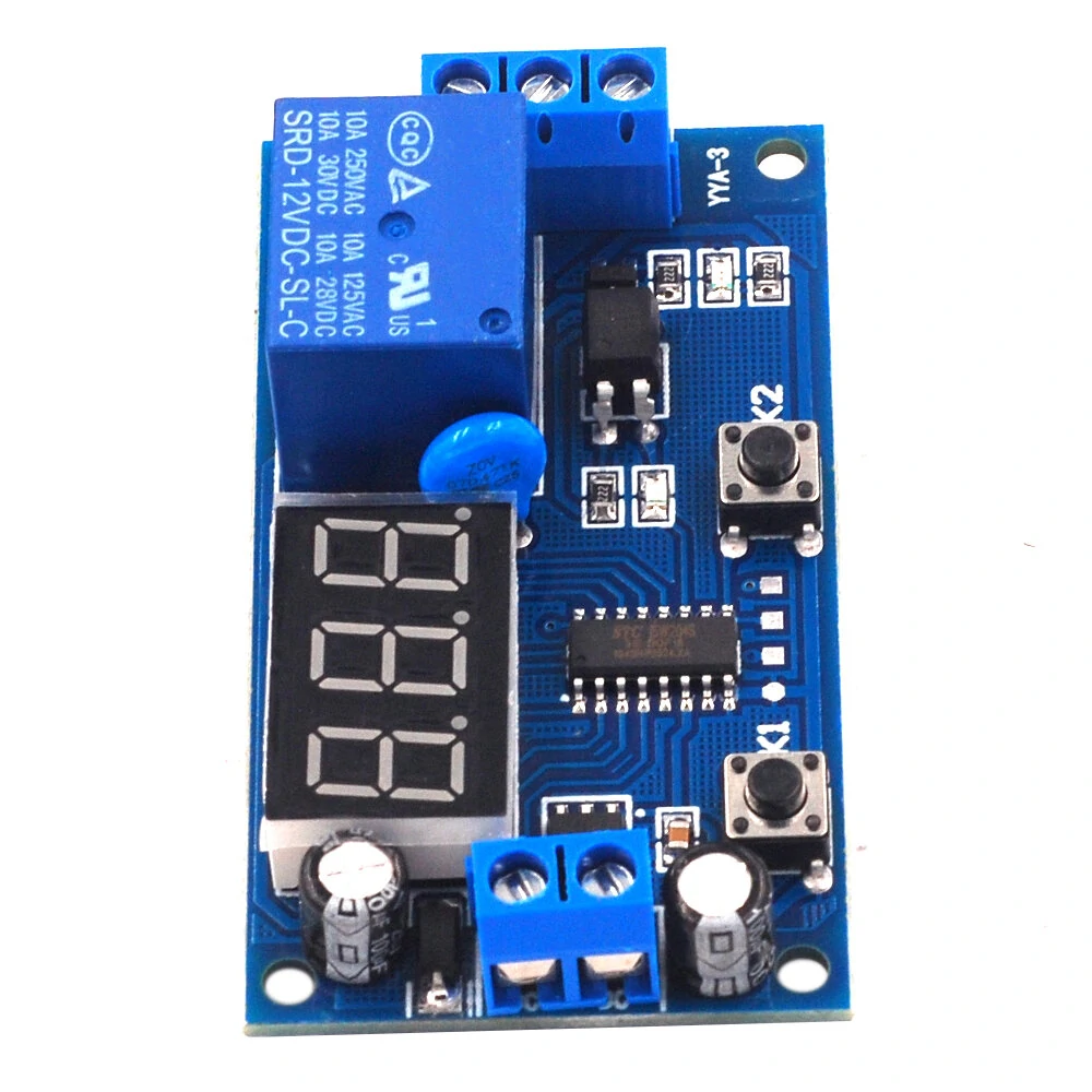 AOQDQDQD 5V/12V Time Control Switch with Intermittent Infinite Loop Countdown and Timing Relay Module — view 3