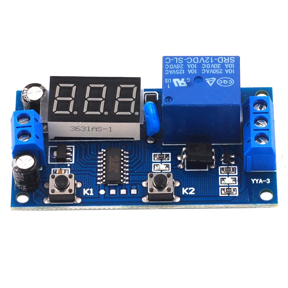 AOQDQDQD 5V/12V Time Control Switch with Intermittent Infinite Loop Countdown and Timing Relay Module — view 4