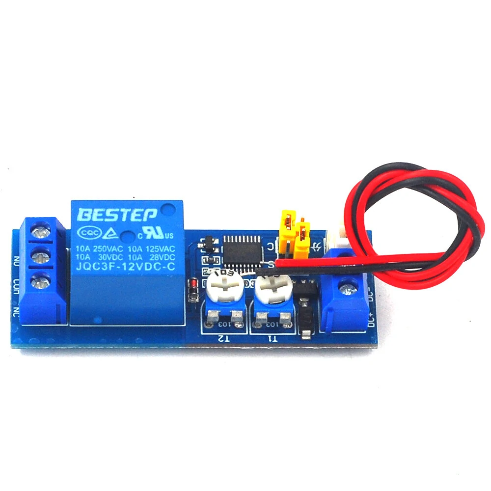 AOQDQDQD HCW-03 12V Relay Module with Infinite Cycle/Single Time/Delay Dual Adjustable/Multifunctional Relay Module/Delay Circuit Module — view 2