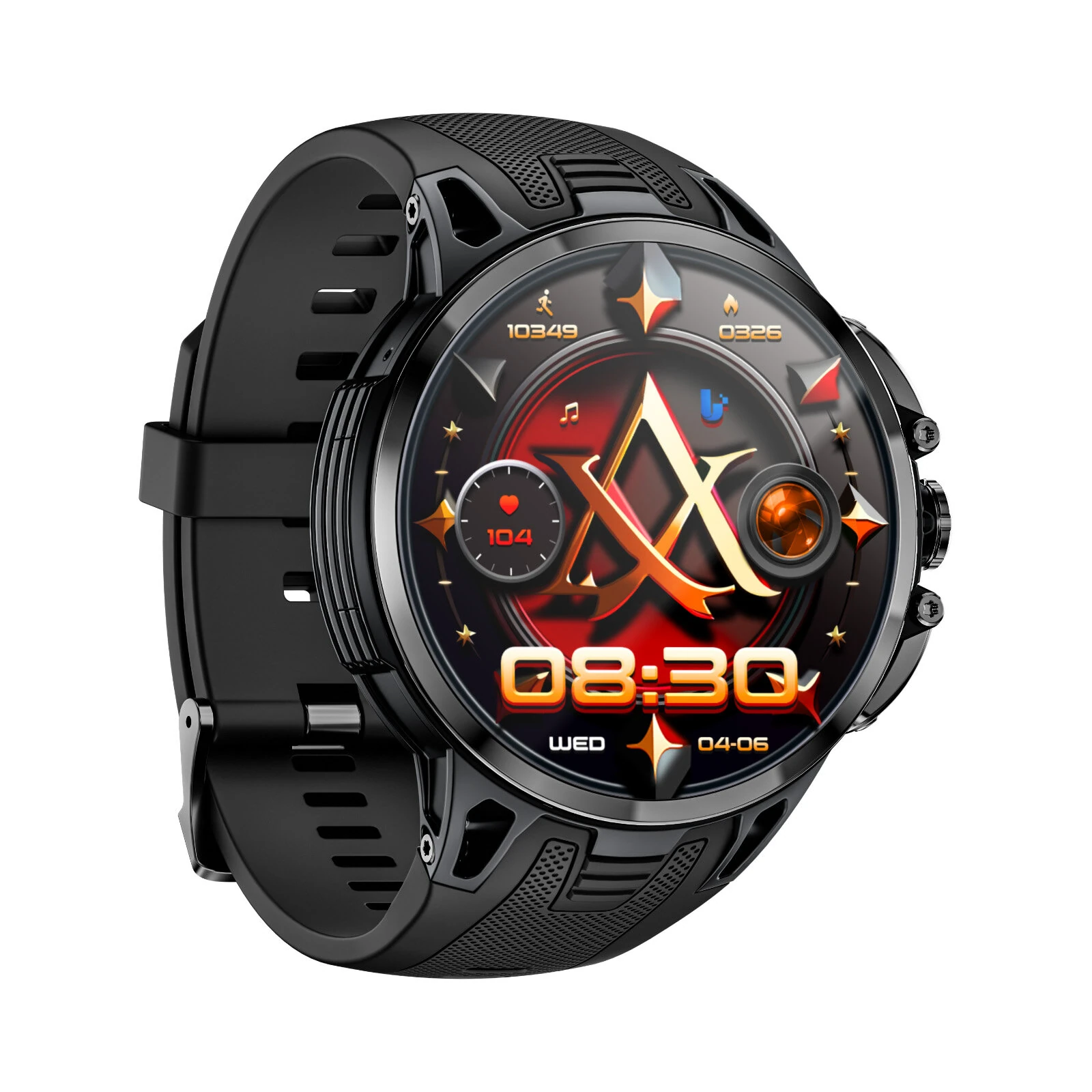 APPLLP 4 PRO 1.75-inch AMOLED Display with Pull-out Rotation Camera Heart Rate Blood Pressure Blood Oxygen Multi-sport Modes Music Playback GPS Positioning NFC Function 3G+32G 5G Network Smart Watch — view 3