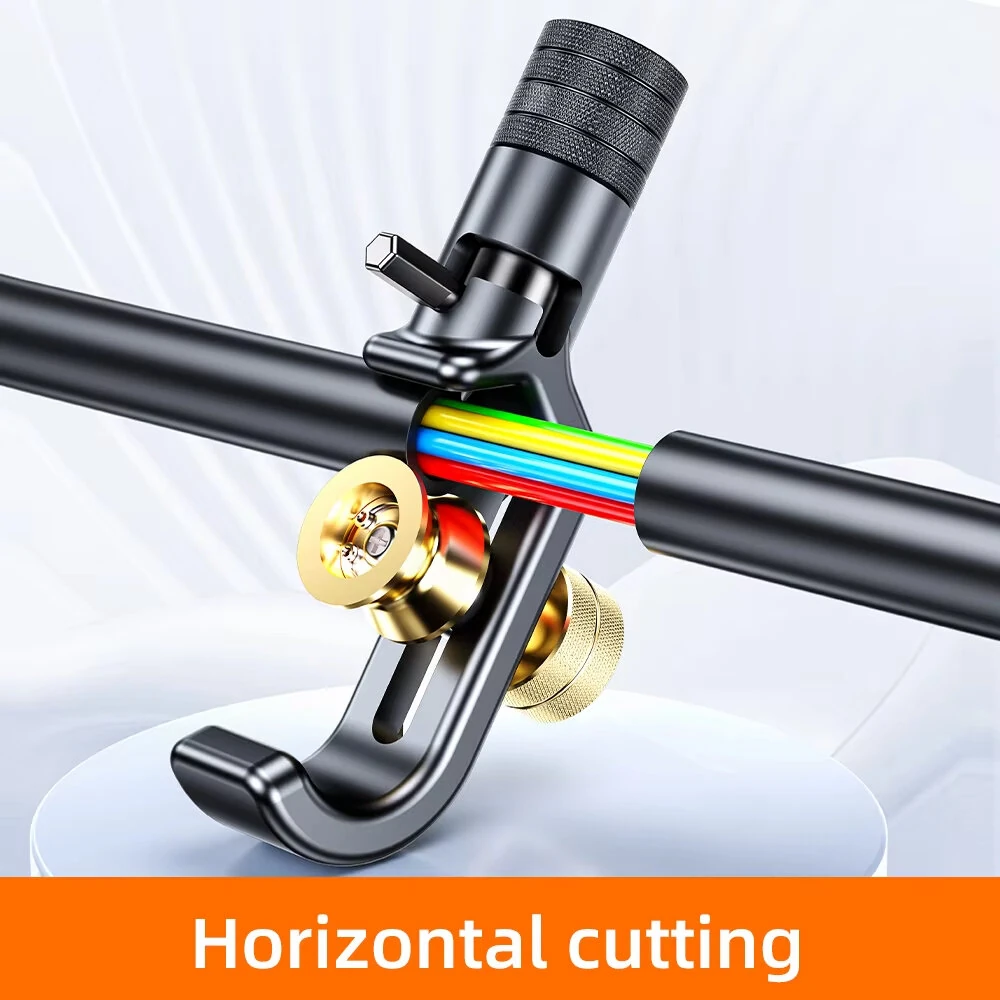 Armored Cable Stripper Optical Fiber Cable Slitter 8-30mm Adjustable Aluminum Blade Compact Ergonomic Cable Sheath Cutter Stripping Tool Fiber Optic Jacket Slitter Portable Professional Tool — view 6
