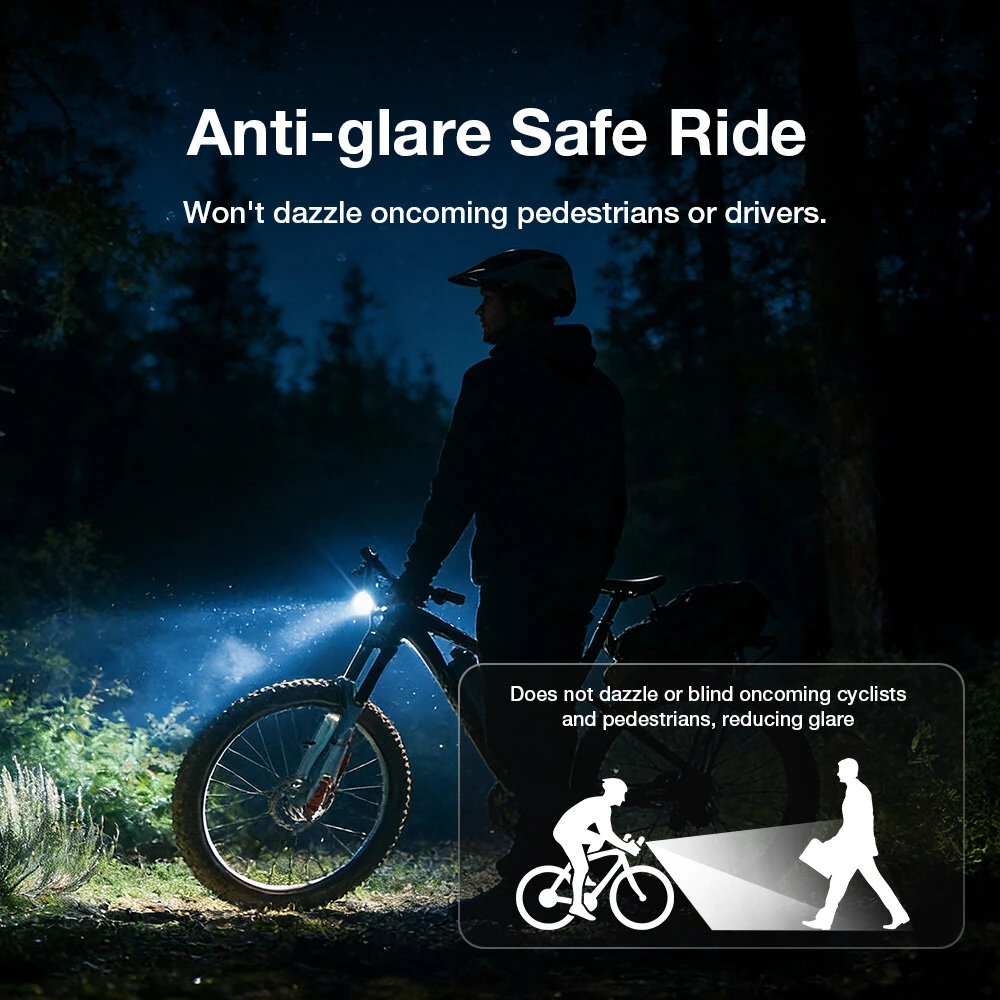 Astrolux BK7 Wireless Remote Smart Bicycle Headlight - 1600 Lumens with Digital Screen, Anti-glare, 5200mAh USB Rechargeable, Portable Power Bank for Road Mountain Bike — view 6