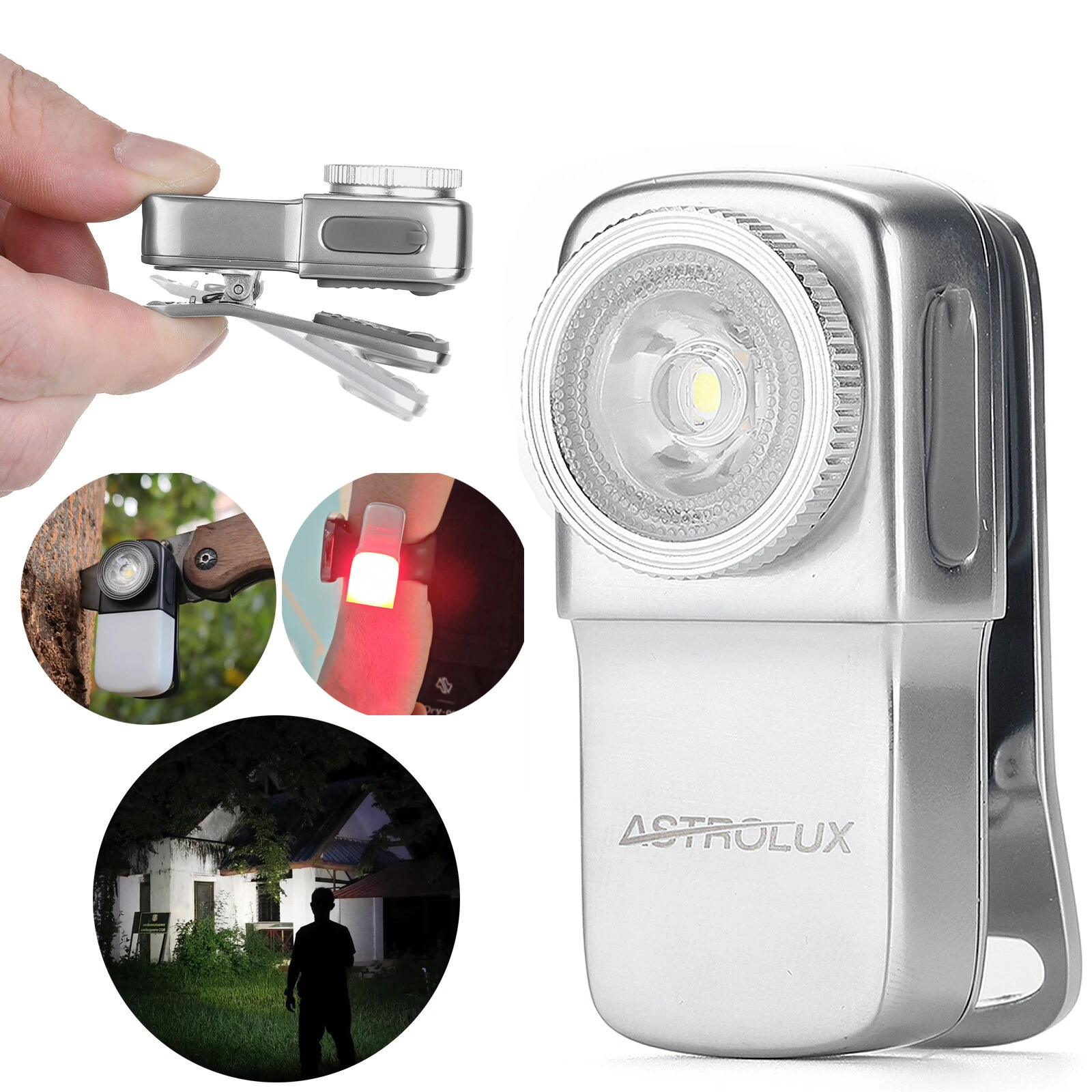 Astrolux CP01 Rechargeable EDC Flashlight 250 Lumens Dual Sources Compact Pocket Clip Light Convenient USB C Charging Magnetic Flash Lights with Memory Mode Lockout Design Beacon Mode for Working, Cycling, Emergency, Signaling Too