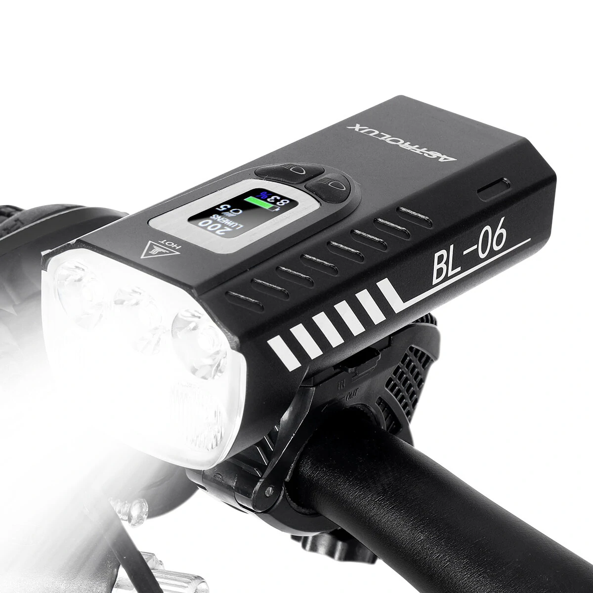 Astrolux® BL06 3+3 LEDs 2000LM Bike Headlight Dual Distance Beam 10000mAh Phone Power Bank Bike Light USB Rechargeable LED Handlebar Flashlight for Electric Bike Electric Scooter MTB Bicycle — view 3