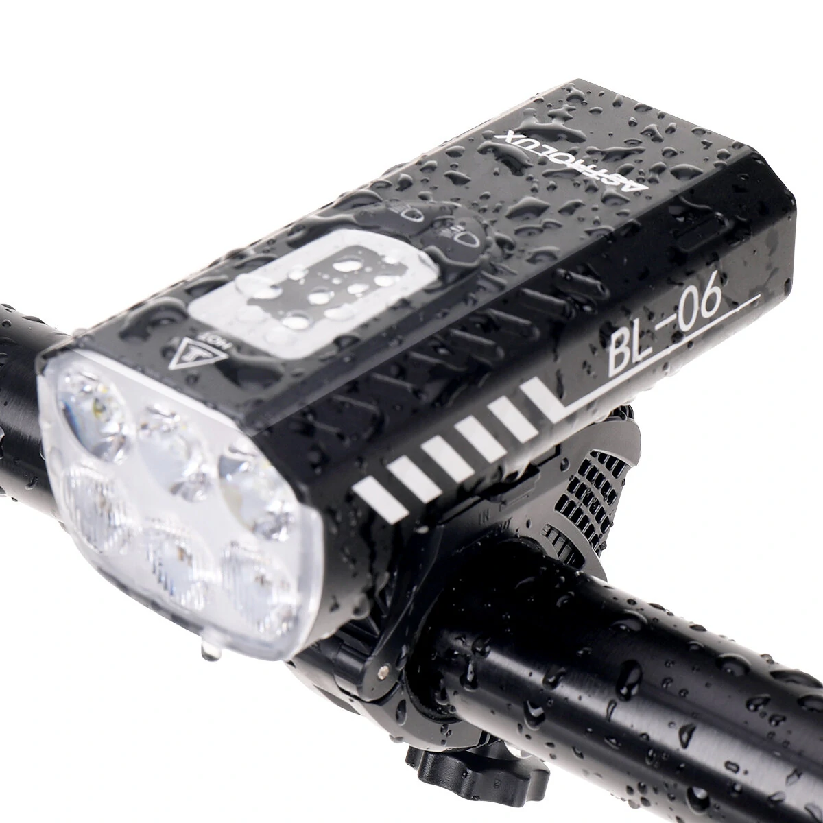Astrolux® BL06 3+3 LEDs 2000LM Bike Headlight Dual Distance Beam 10000mAh Phone Power Bank Bike Light USB Rechargeable LED Handlebar Flashlight for Electric Bike Electric Scooter MTB Bicycle — view 5