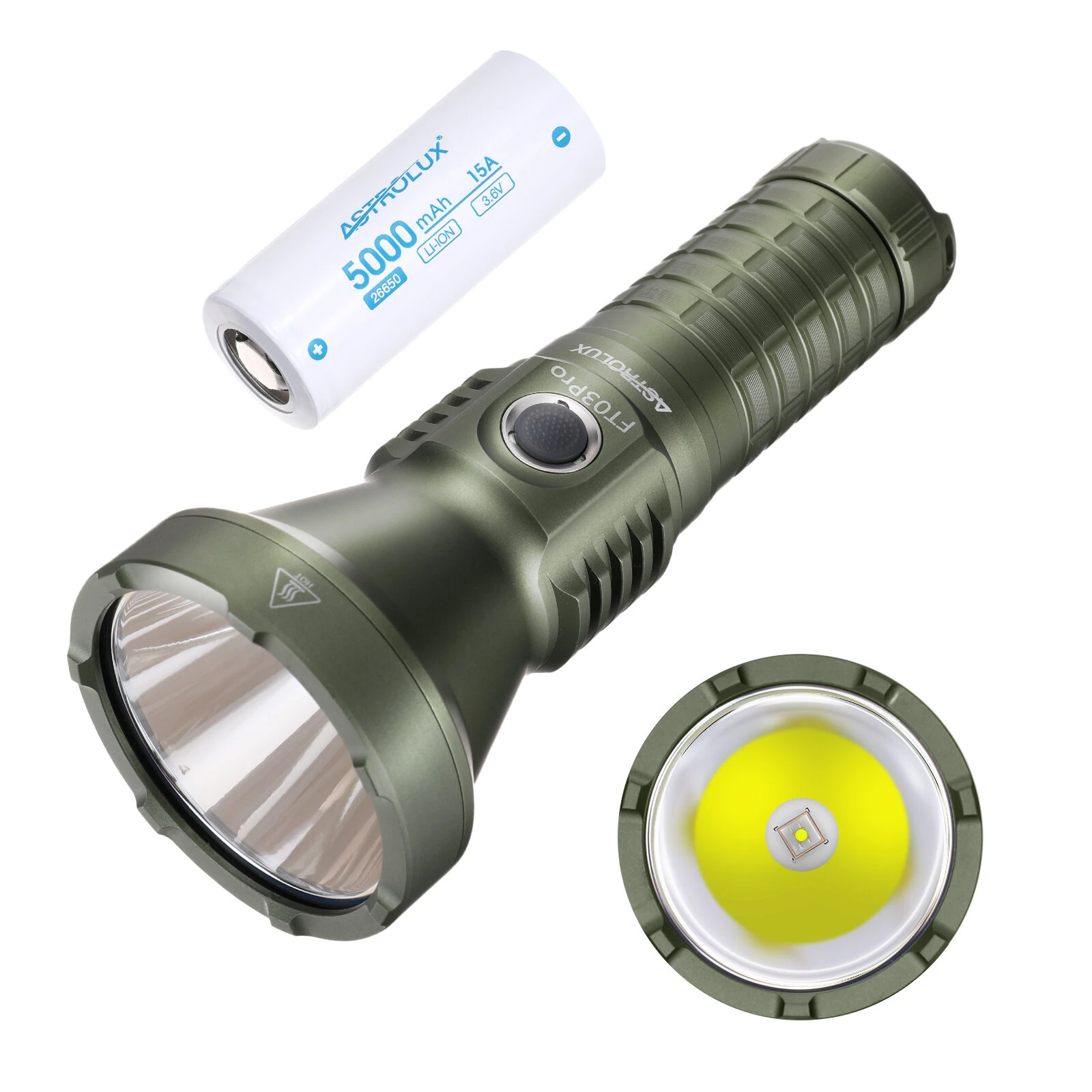 Astrolux® FT03 Pro HI50 LED 3050LM High Lumen Flashlight 1280M Thrower USB-C Rechargeable Power by 5000mAh 26650 Battery High Performance Stepless Dimming Powerful LED Torch — Astrolux