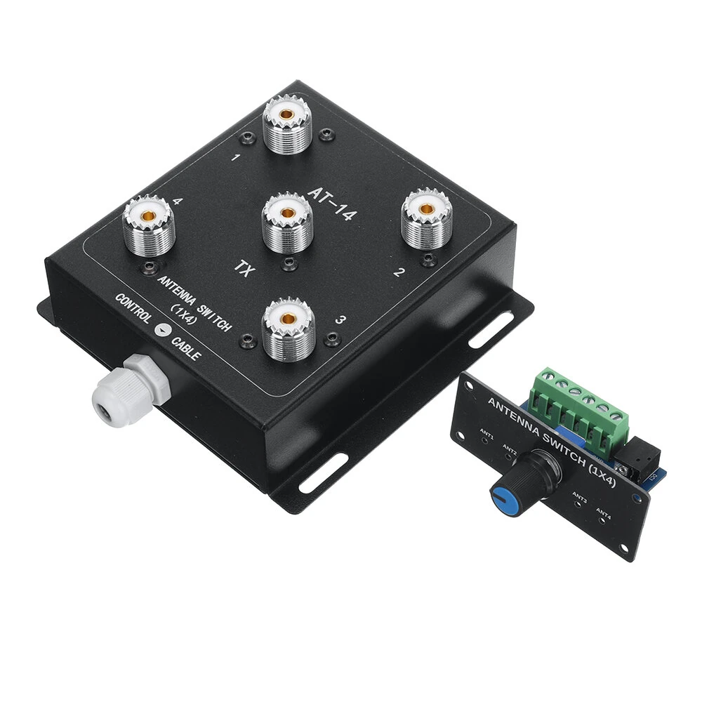 AT-14 4-Way Coax Remote Antenna Switch Convenient Switching 1.8MHz-60MHz 500W PEP — view 3